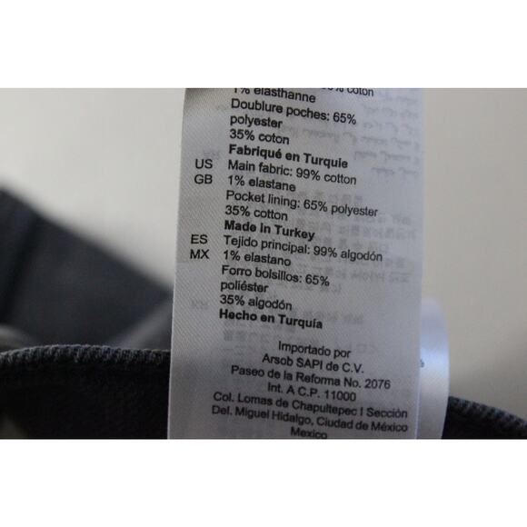 Sandro Paris Womens Slim Fit Jeans size 29 Charcoal Black Button Fly - Picture 5 of 7